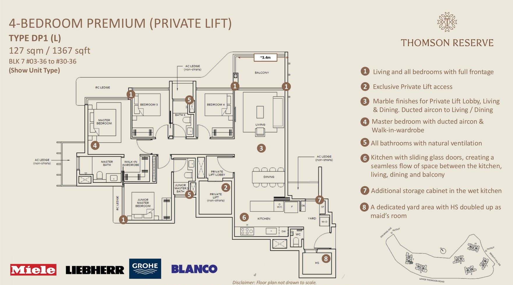 4 Bedroom Premium · Type DP1 floor plan