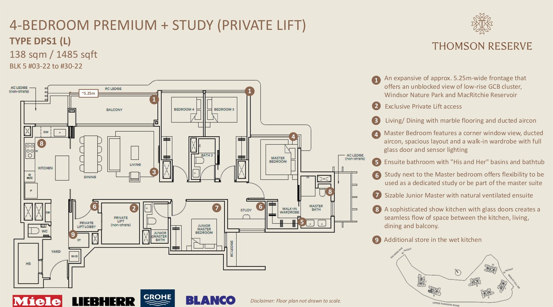 4 Bedroom Premium + Study · Type DPS1 floor plan