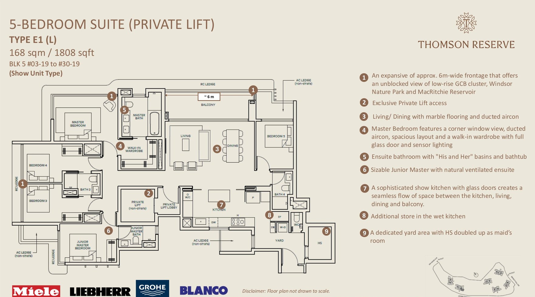 5 Bedroom Suite · Type E1 floor plan